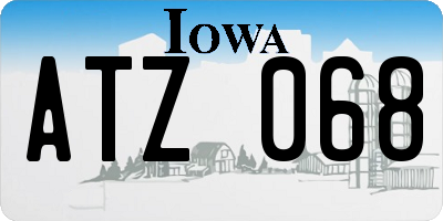 IA license plate ATZ068