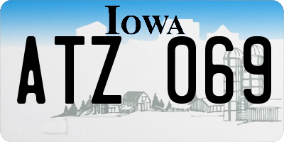 IA license plate ATZ069