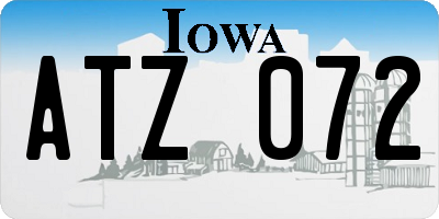 IA license plate ATZ072