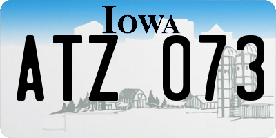 IA license plate ATZ073