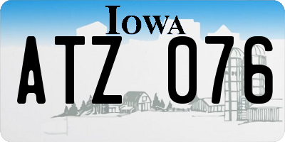 IA license plate ATZ076
