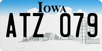IA license plate ATZ079