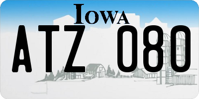 IA license plate ATZ080
