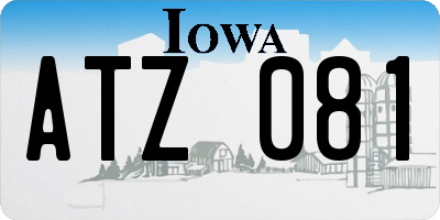 IA license plate ATZ081