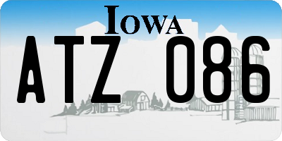 IA license plate ATZ086