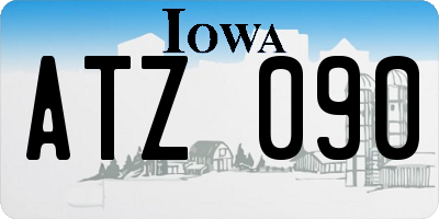 IA license plate ATZ090