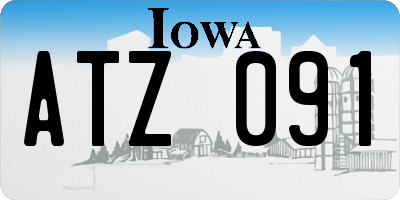 IA license plate ATZ091