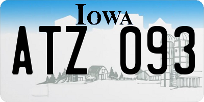 IA license plate ATZ093