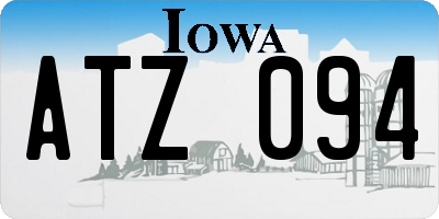 IA license plate ATZ094