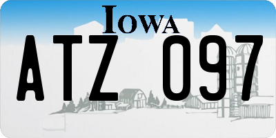 IA license plate ATZ097