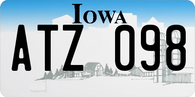 IA license plate ATZ098