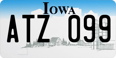 IA license plate ATZ099