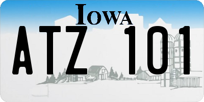 IA license plate ATZ101
