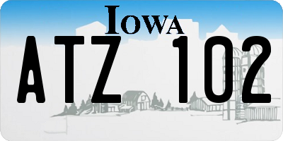 IA license plate ATZ102