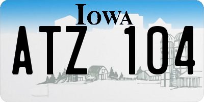 IA license plate ATZ104