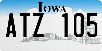 IA license plate ATZ105