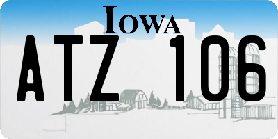 IA license plate ATZ106