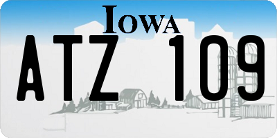 IA license plate ATZ109
