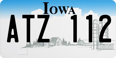 IA license plate ATZ112