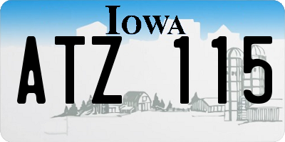 IA license plate ATZ115