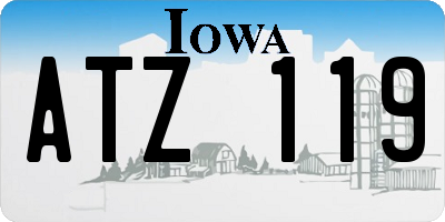 IA license plate ATZ119