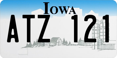 IA license plate ATZ121