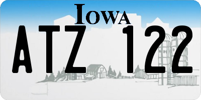 IA license plate ATZ122