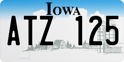 IA license plate ATZ125