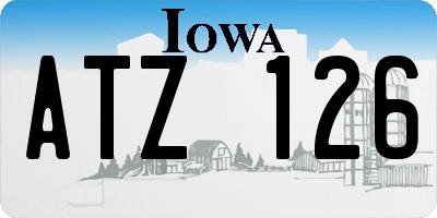 IA license plate ATZ126