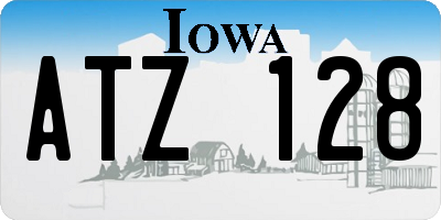 IA license plate ATZ128