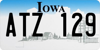 IA license plate ATZ129