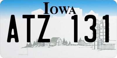 IA license plate ATZ131