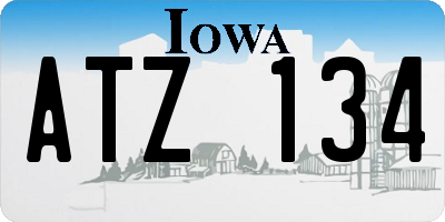 IA license plate ATZ134