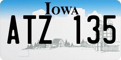 IA license plate ATZ135