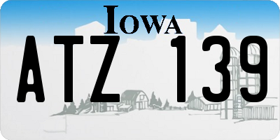 IA license plate ATZ139
