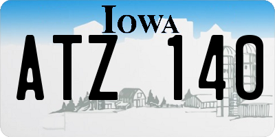 IA license plate ATZ140