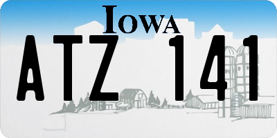 IA license plate ATZ141