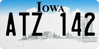 IA license plate ATZ142
