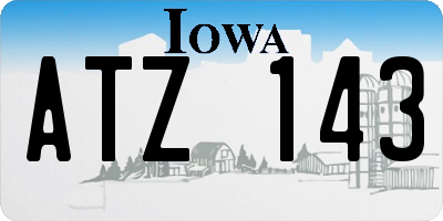 IA license plate ATZ143