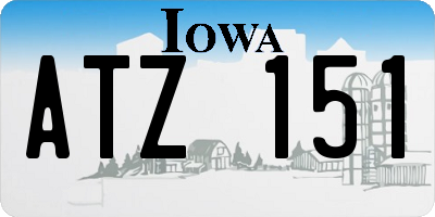 IA license plate ATZ151