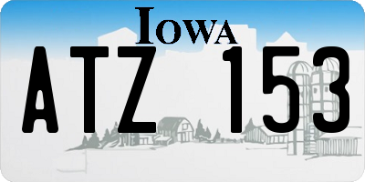 IA license plate ATZ153