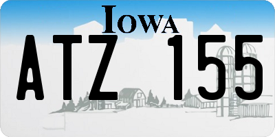 IA license plate ATZ155