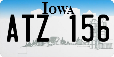 IA license plate ATZ156