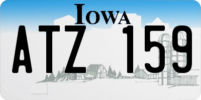 IA license plate ATZ159