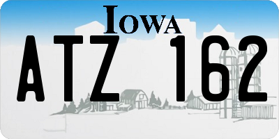 IA license plate ATZ162