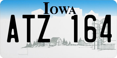 IA license plate ATZ164