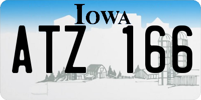 IA license plate ATZ166
