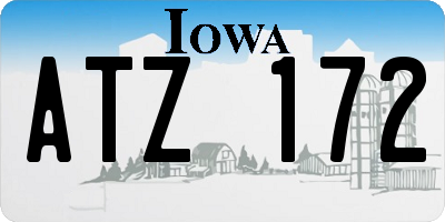 IA license plate ATZ172