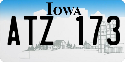IA license plate ATZ173