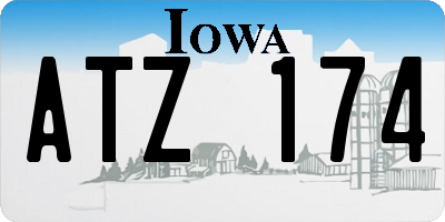 IA license plate ATZ174